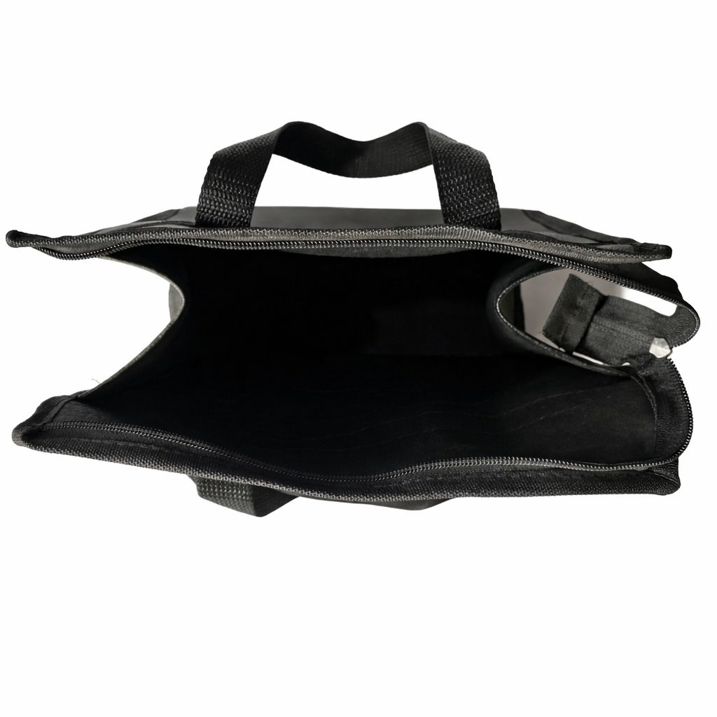 Custom Event  Black Tote Bag with Print Panel