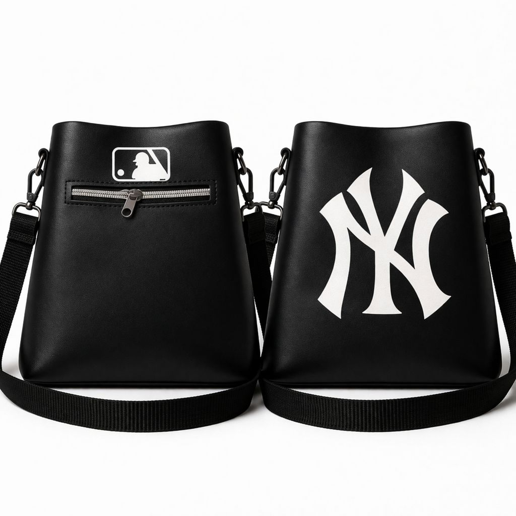 Black Graphic Synthetic leather Print Shoulder Bag