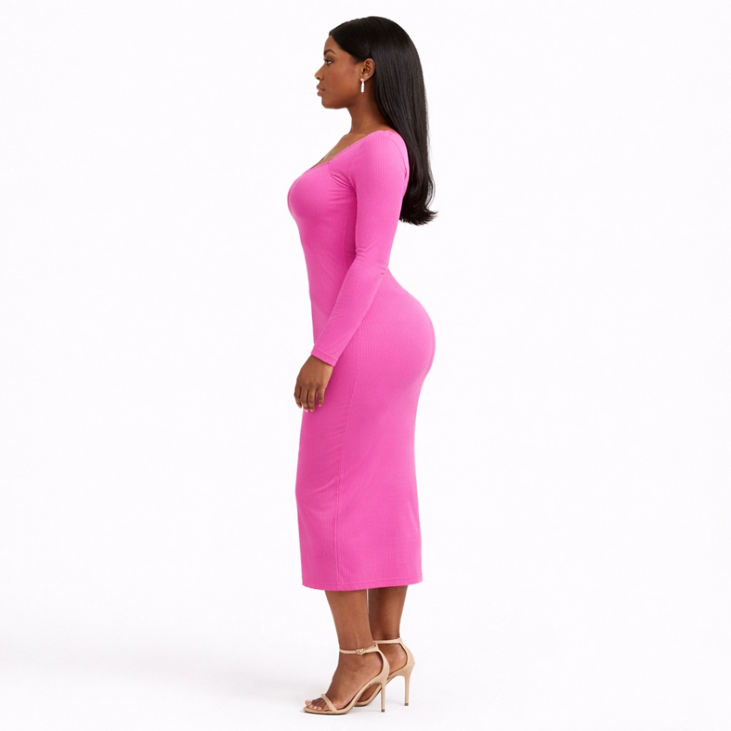 Pink Cut Out Bodycon Mini Dress with Ruched Bust Detail