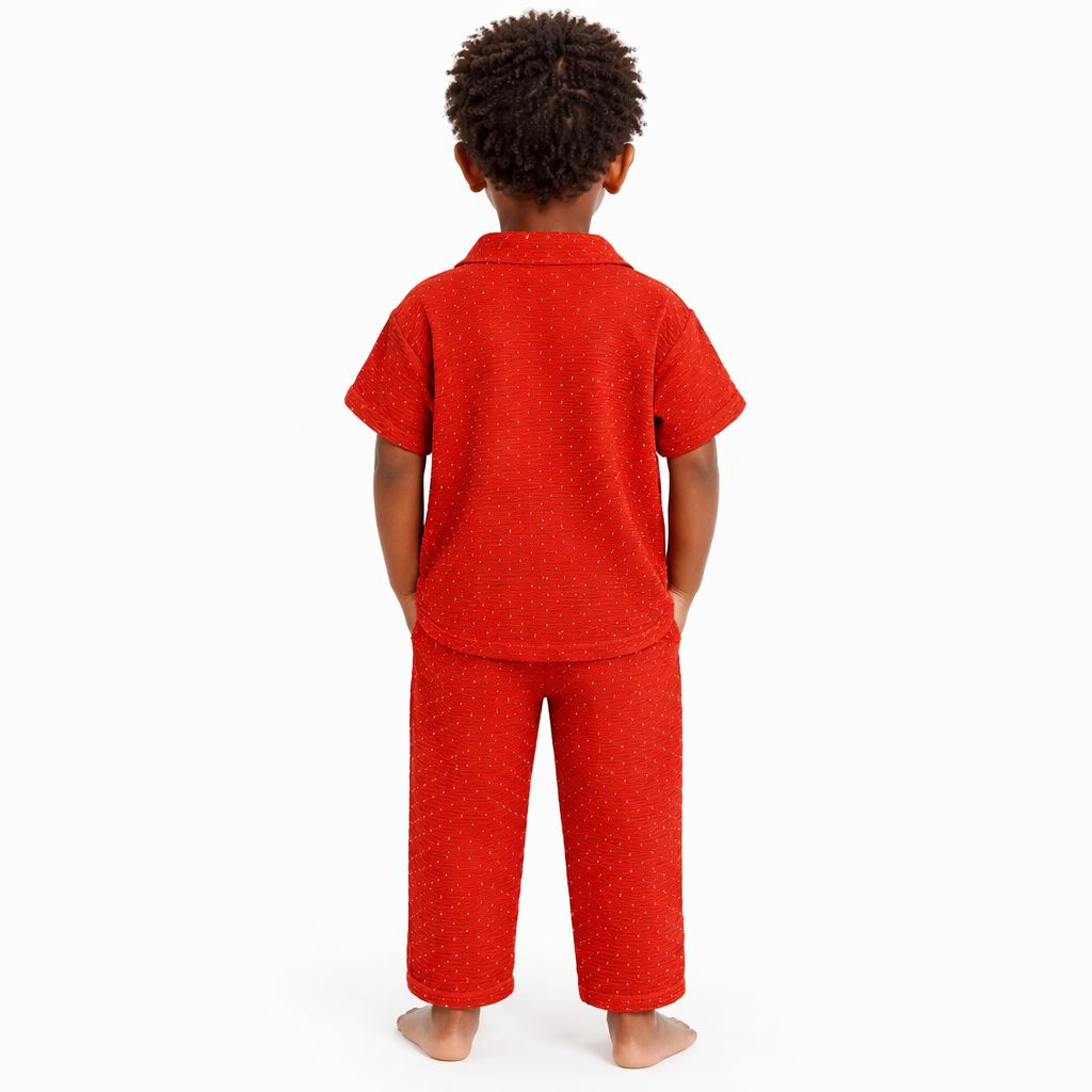 Kids Textured Two Piece Outfit Set