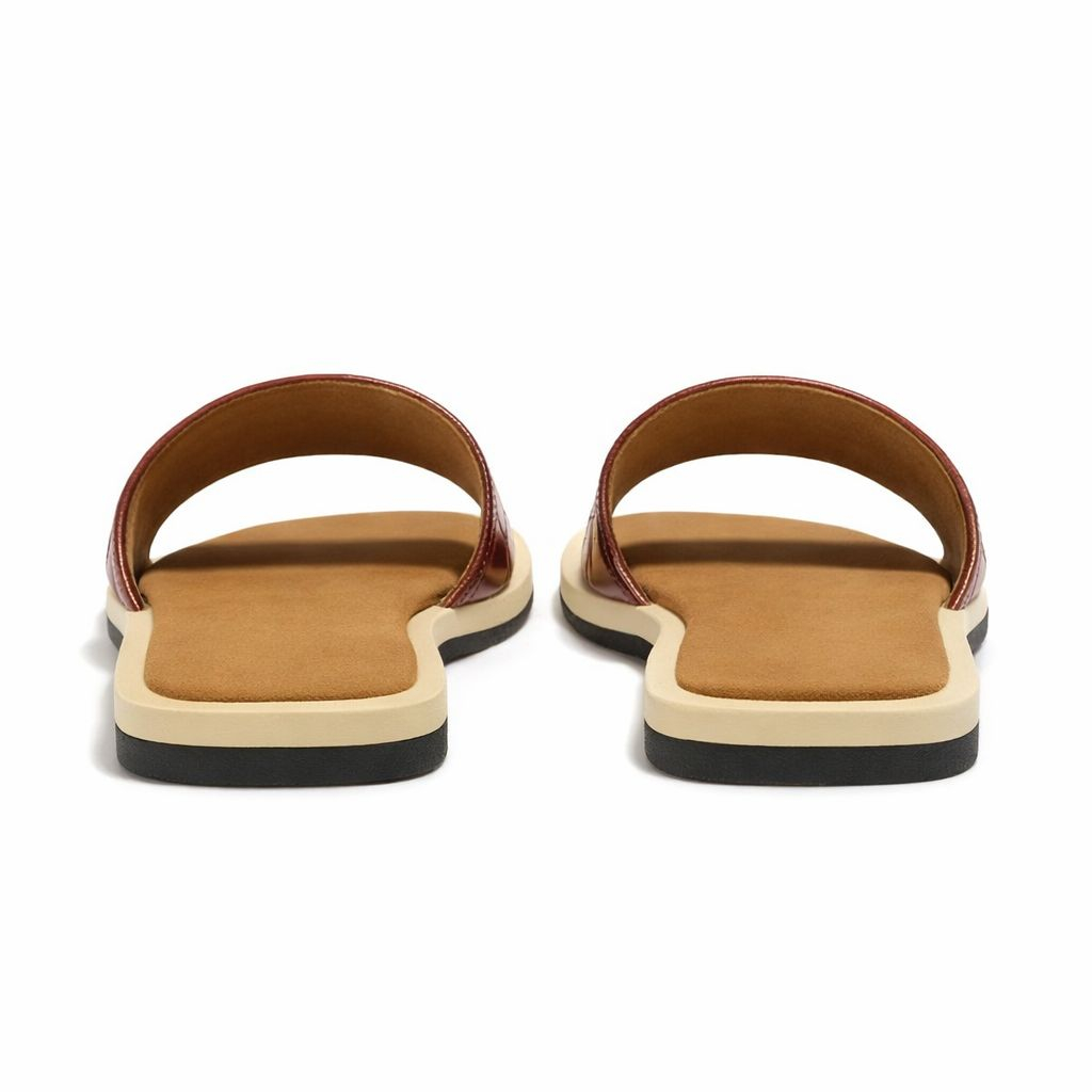 Textured Slip On Flat Sandals