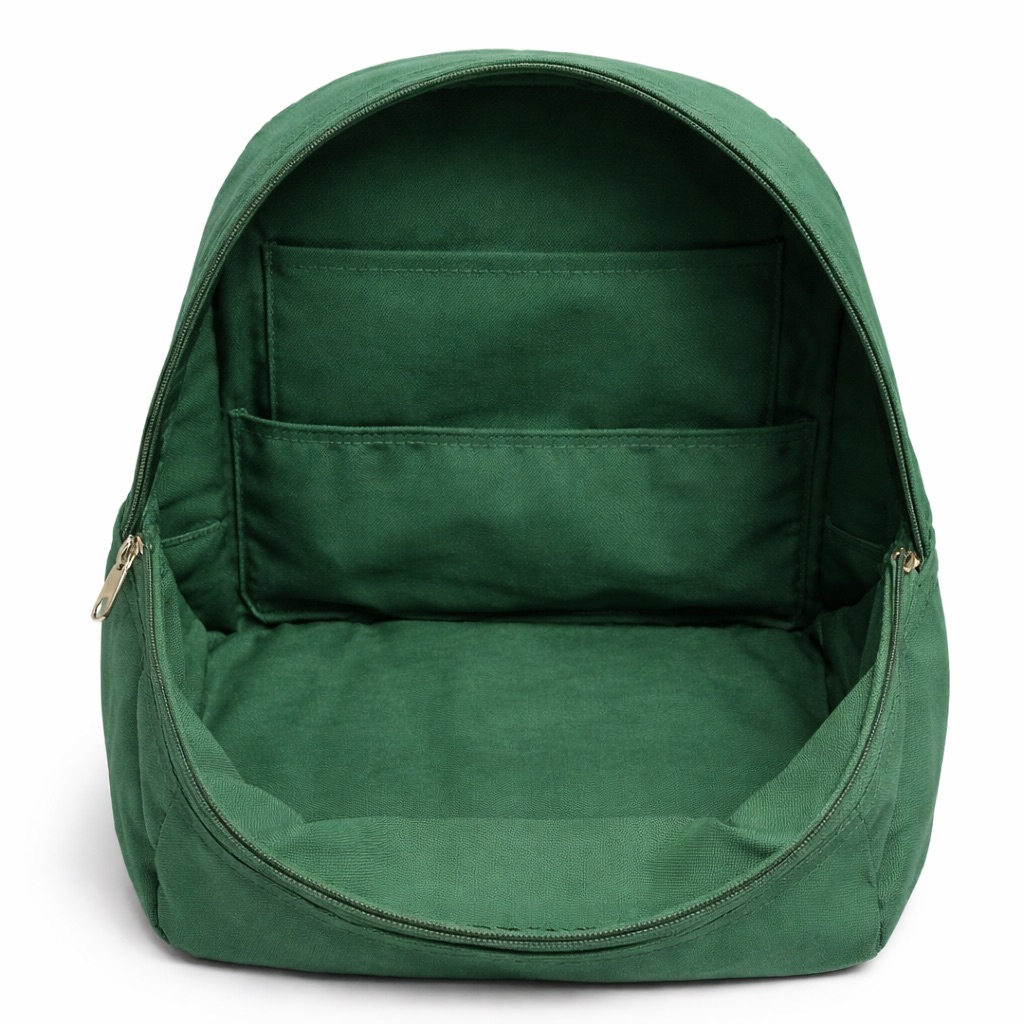 Green Classic Backpack with Front Pocket (Custom Print School and Utility Bag)