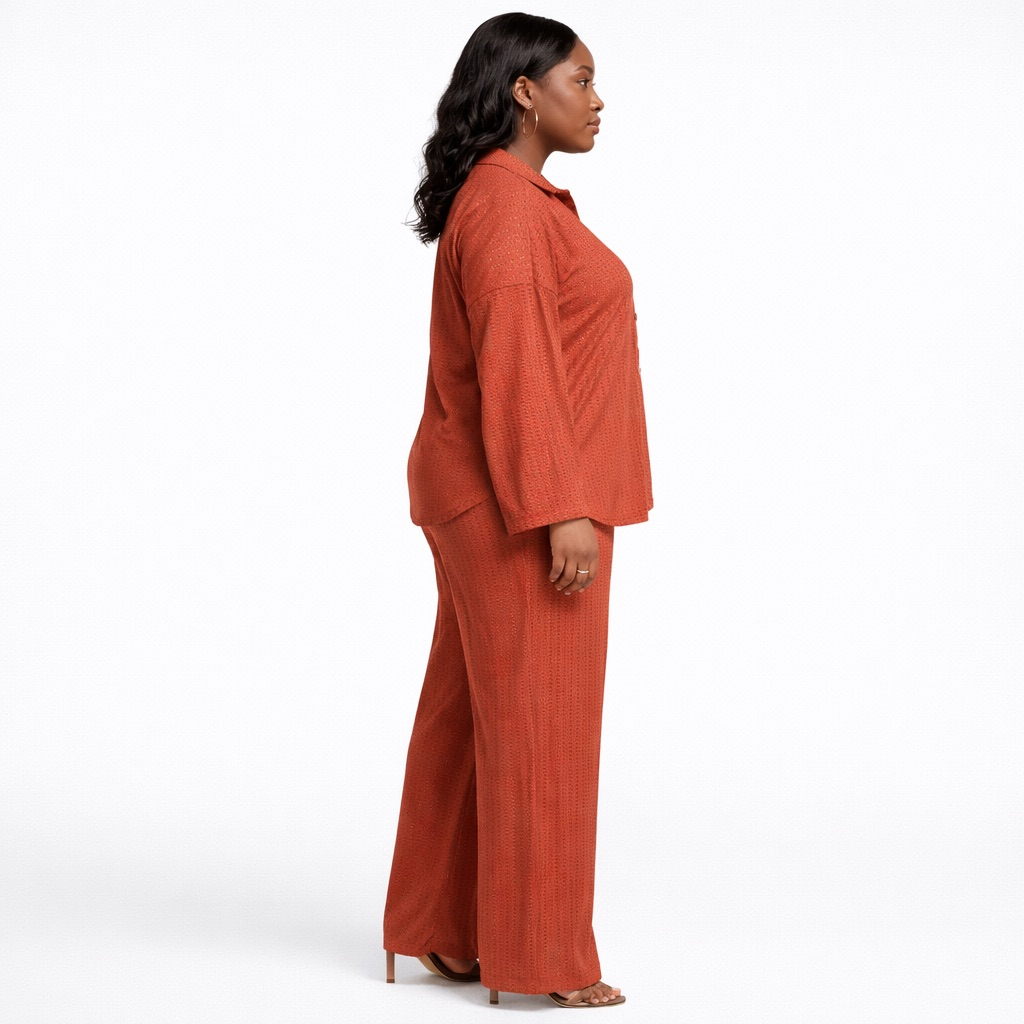 Womens Rust Red Two Piece Set