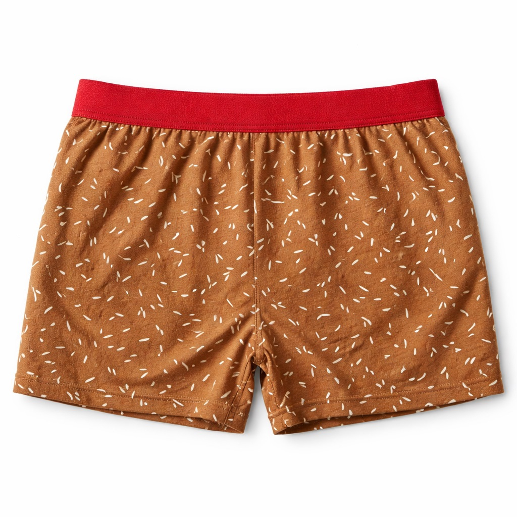Abstract Dot Print Boxer Shorts with Elastic Waistband