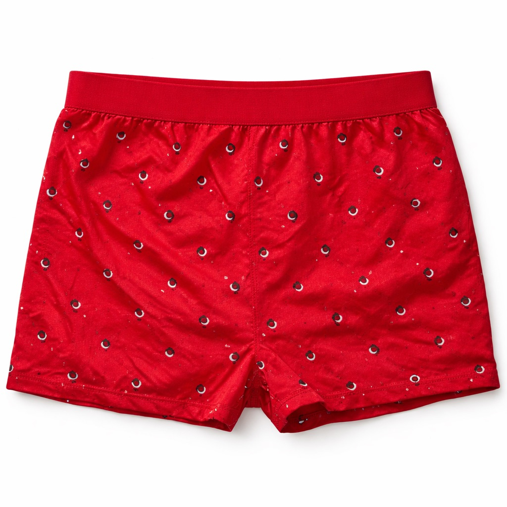 Polka Dot Print Boxer Shorts with Elastic Waistband
