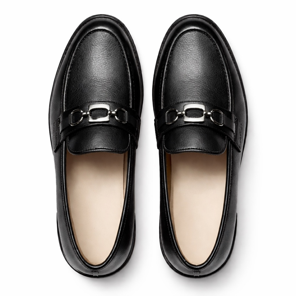 Mens Black Formal Mule Loafers