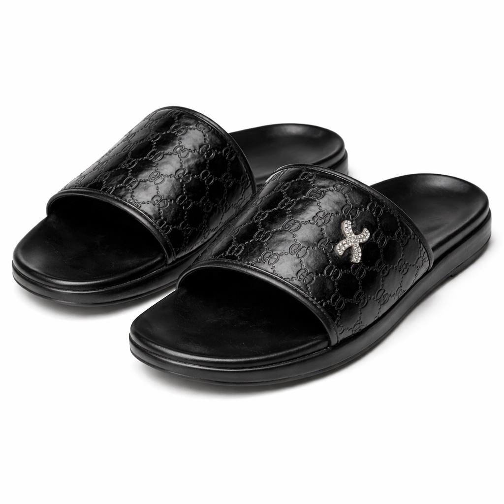 Glossy Patent Leather Chain Platform Loafers    Black