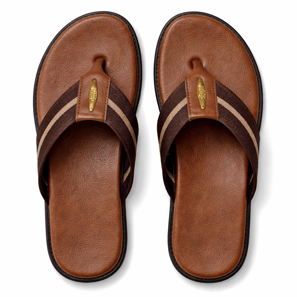 Classic Leather Strap Toe Post Sandals