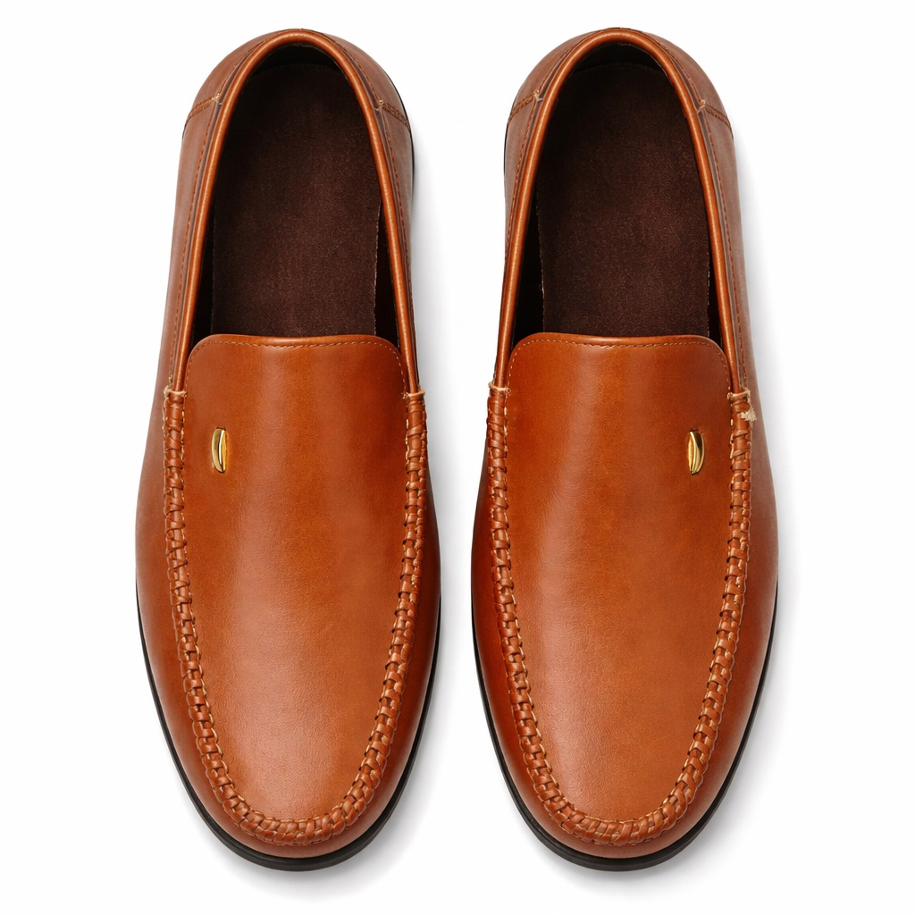 Mens Brown Leather Loafers