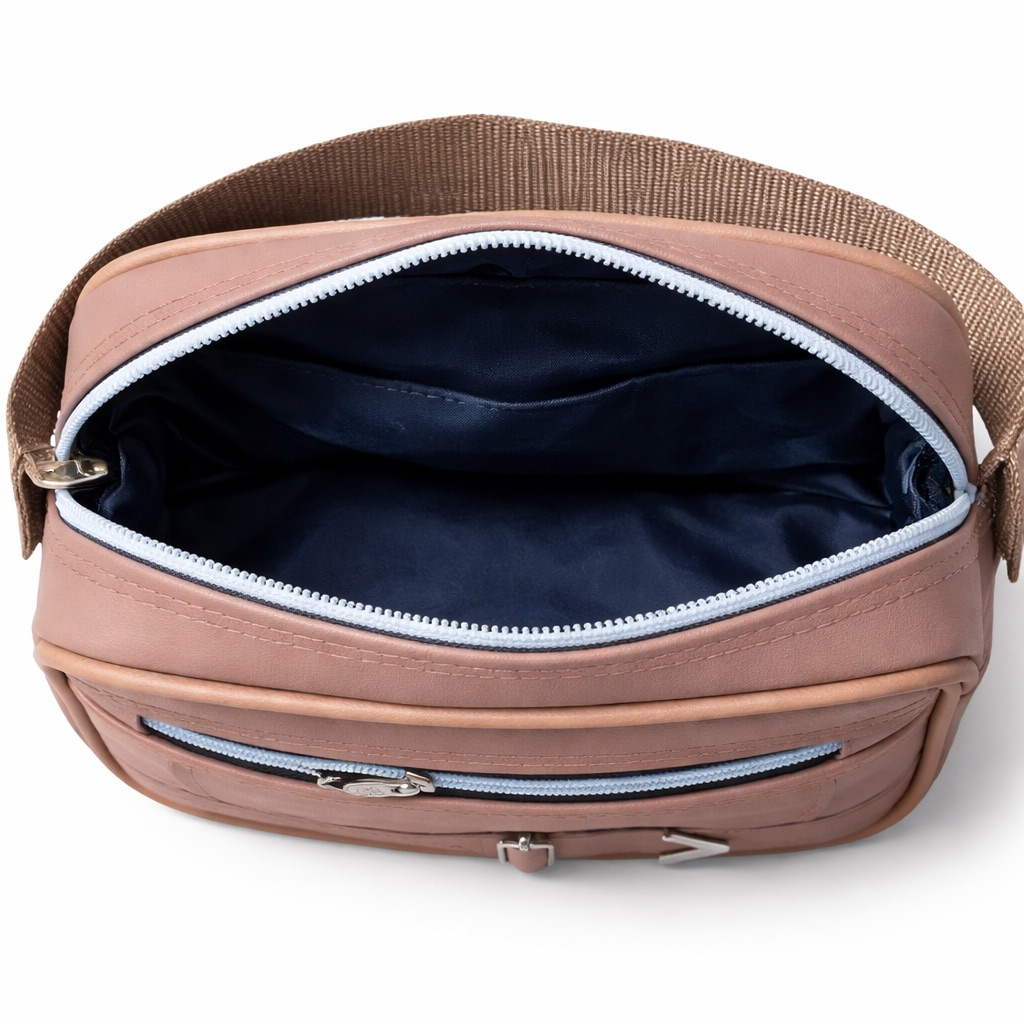 Mens Compact Crossbody Shoulder Brown Bag