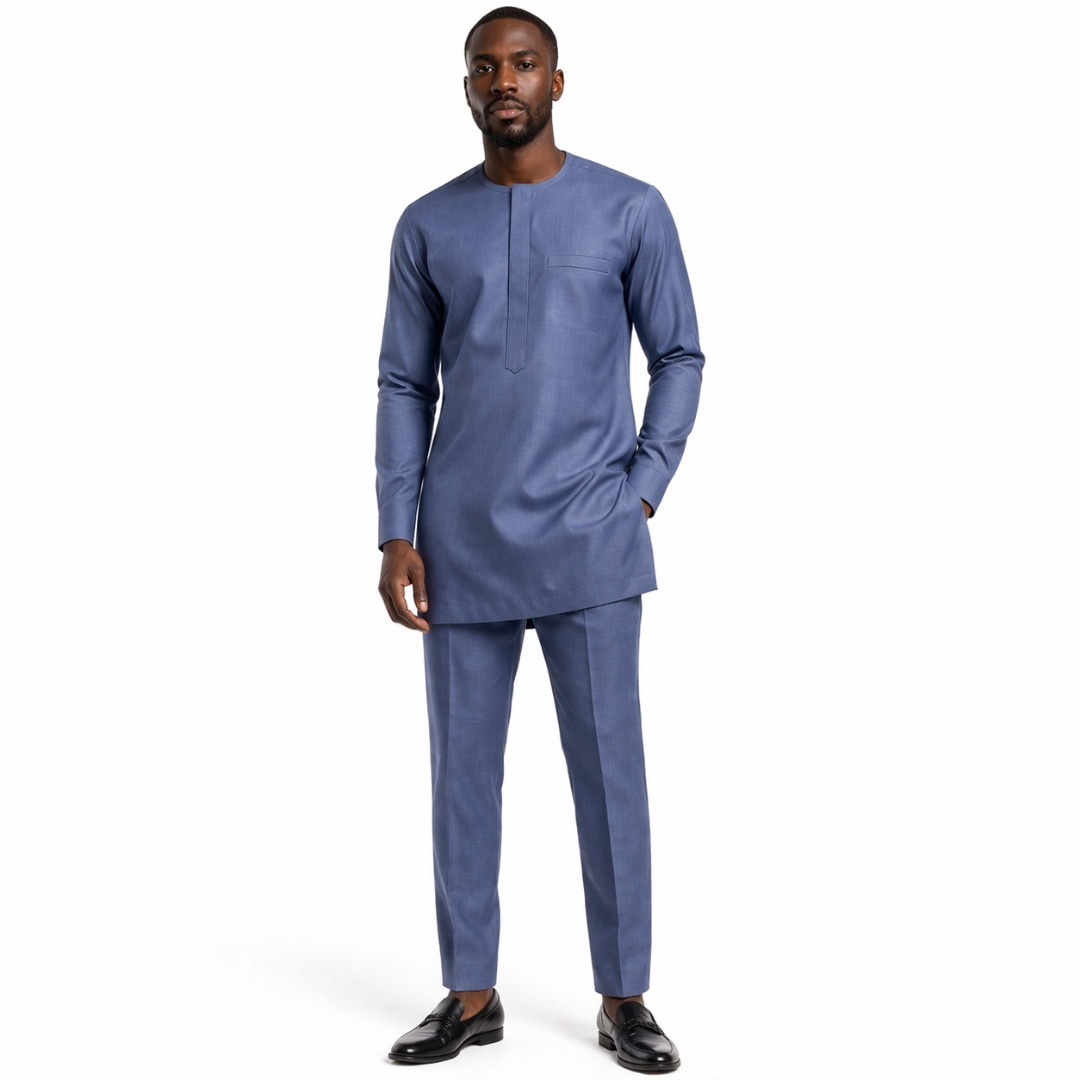 Premium Steel Blue Senator Fabric