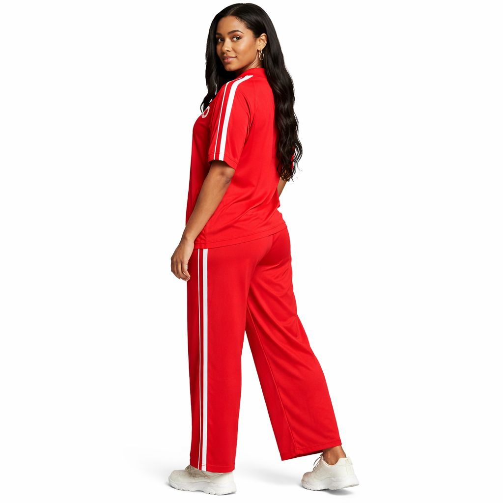 Womens Red Two Piece Tracksuit Set