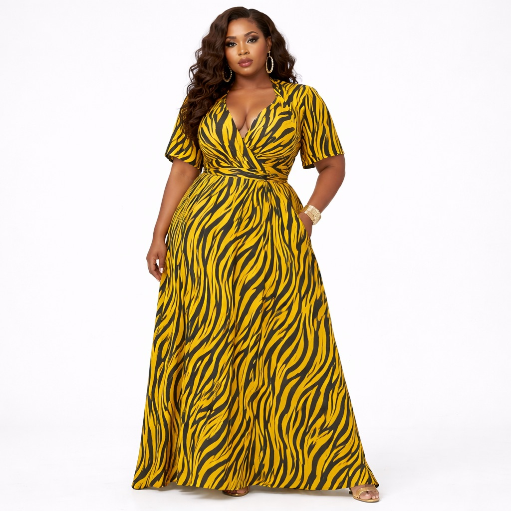 Premium Yellow and Black Zebra Print vintage Fabric