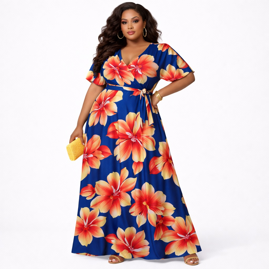 Premium Blue Floral vintage Fabric