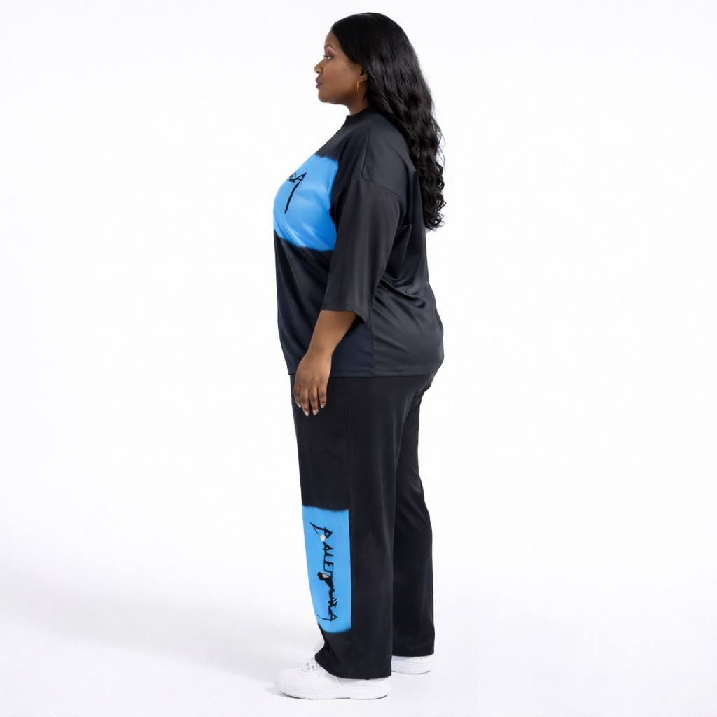 Premium Black and Blue Graphic Lounge Set