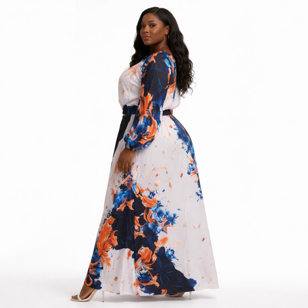 Abstract Bloom Two Piece  Skirt Set