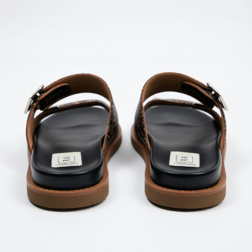 Designer Inspired Double Strap Slide Sandals