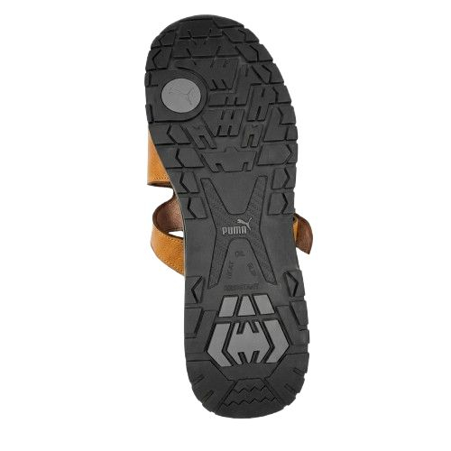 Tan Faux Leather Buckle Slides