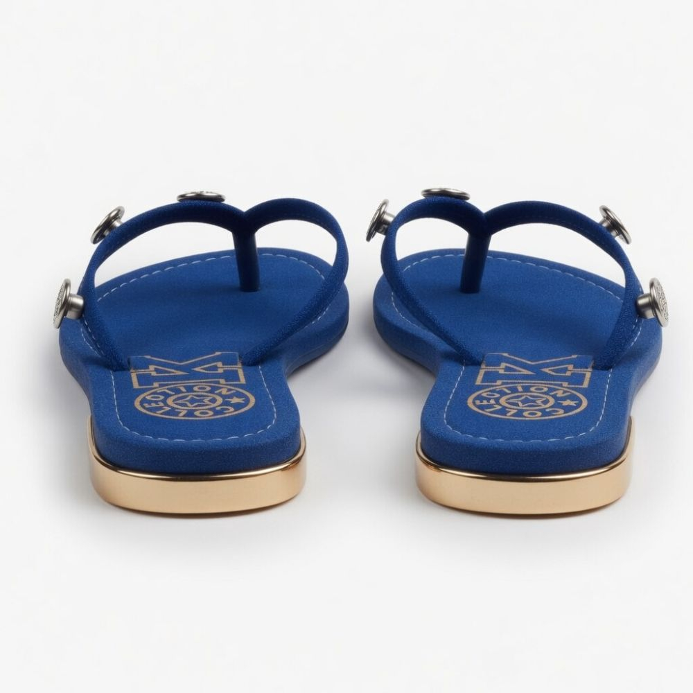 Classic Blue Denim Style Thong Sandals