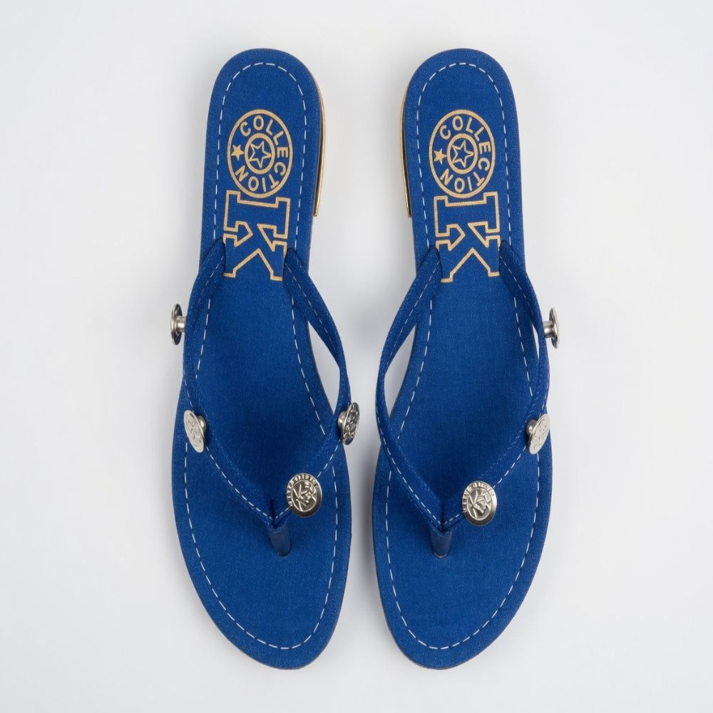 Classic Blue Denim Style Thong Sandals