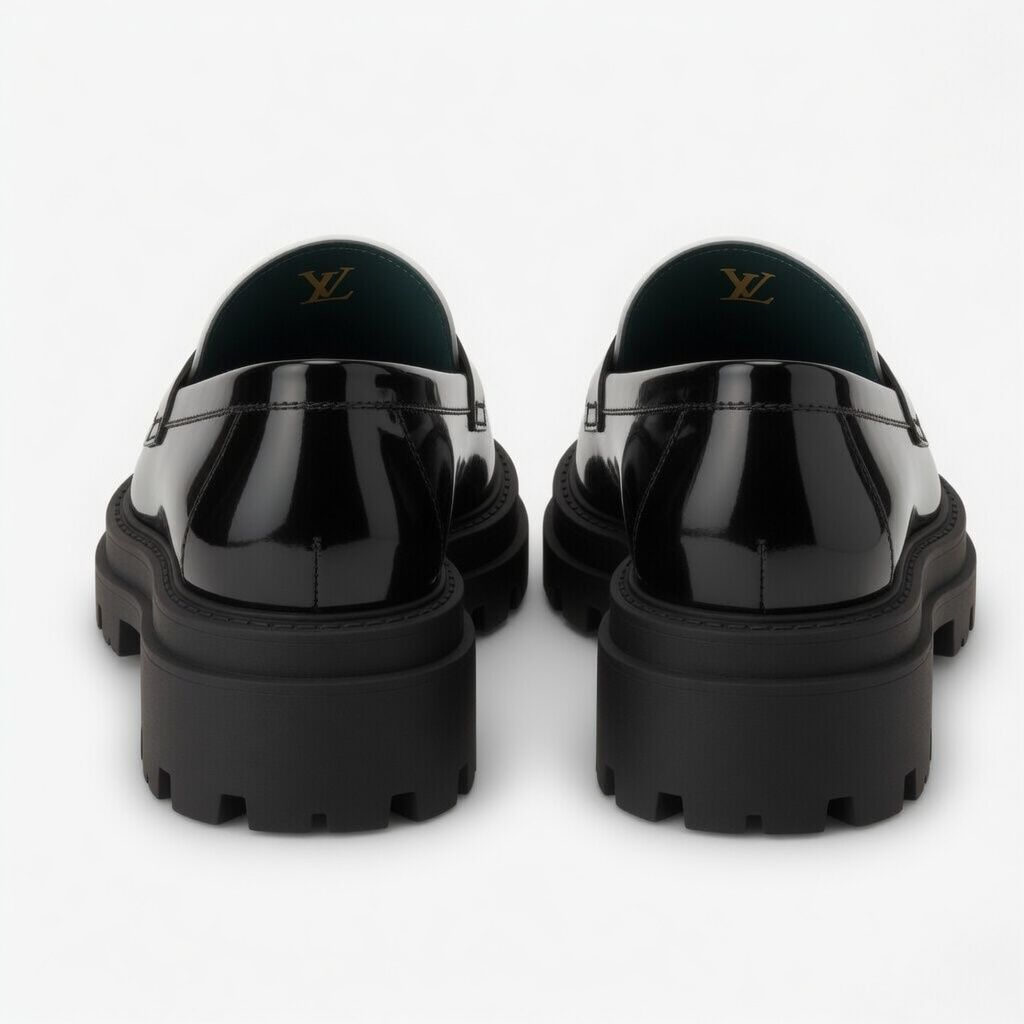 Contemporary Two Tone Penny Loafers with Platform Sole