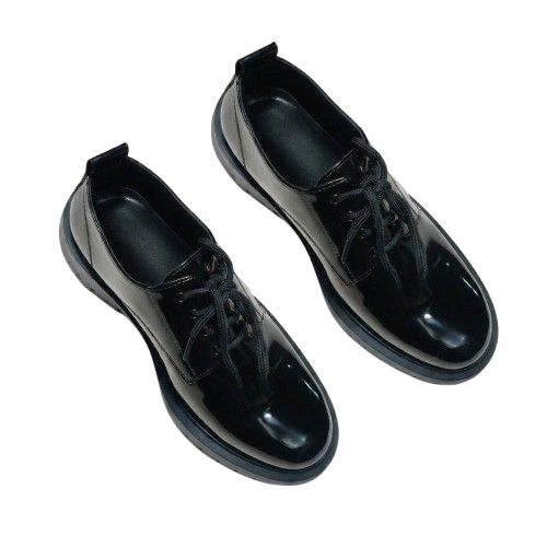 Mens Black Formal Shoes with Rugged Sole