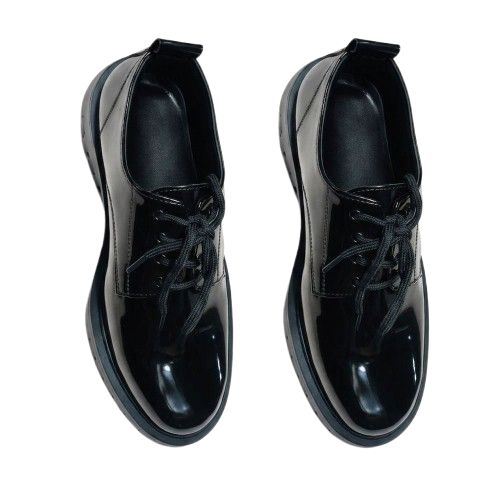 Mens Black Formal Shoes with Rugged Sole