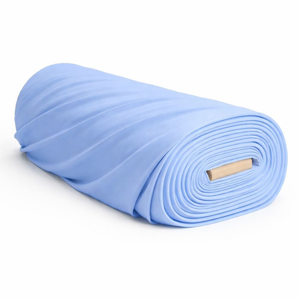 Sky Blue Smooth  Crepe Fabric Material