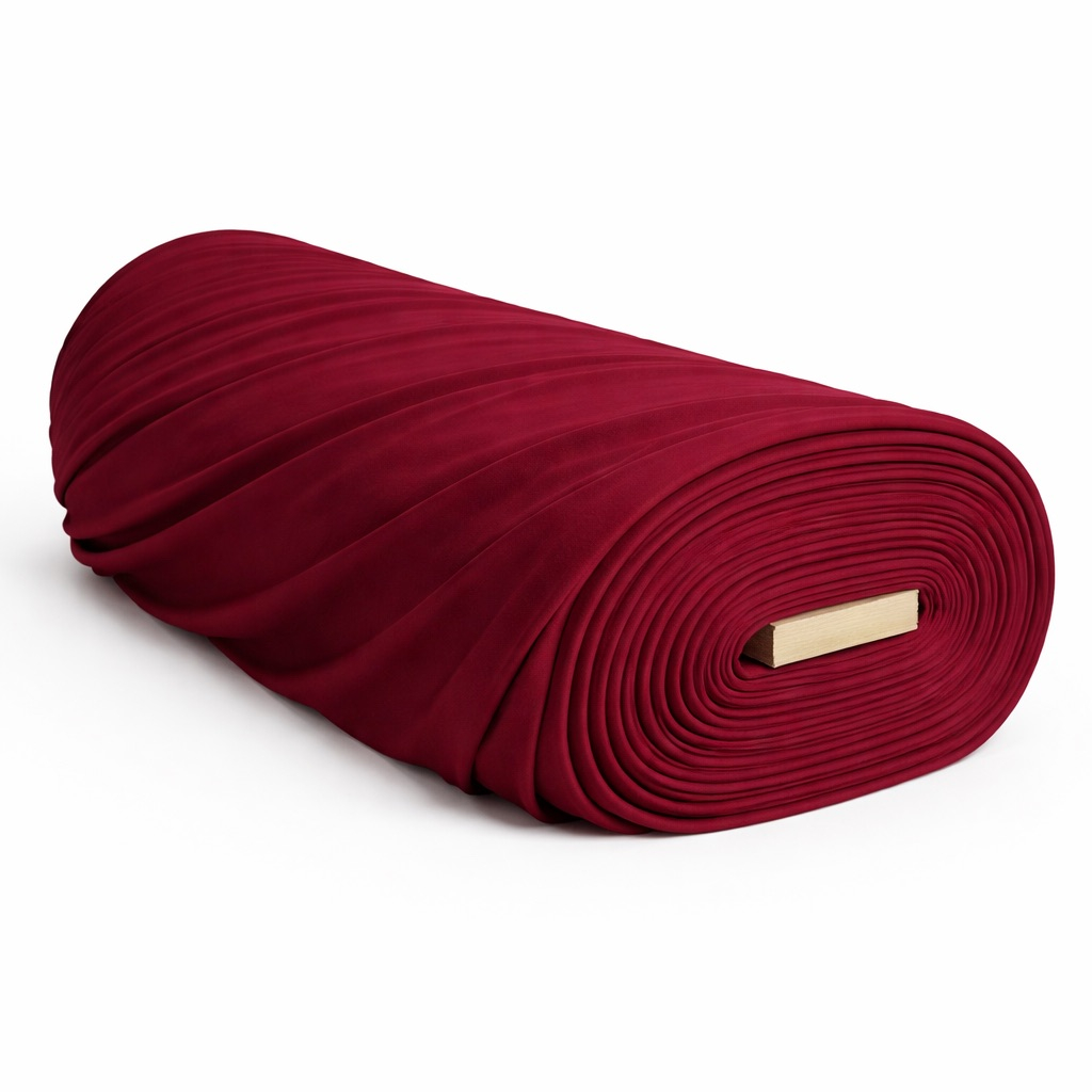 Rich Crimson  Soft Crepe  Fabric Material