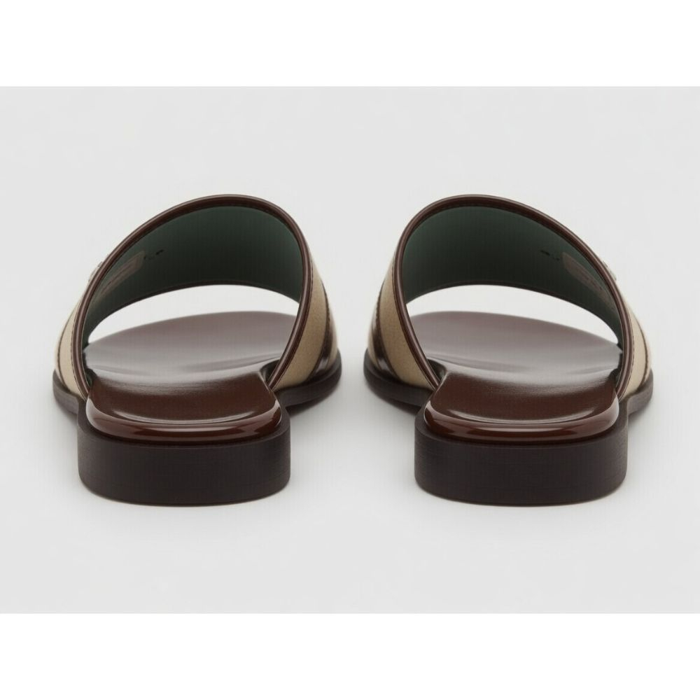 Mens Brown Casual Slide Sandals