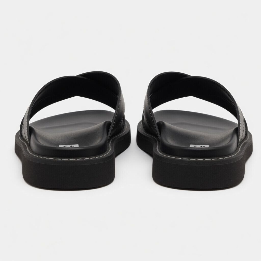 Artisanal Black Obsidian Basket Weave Crossover Slide