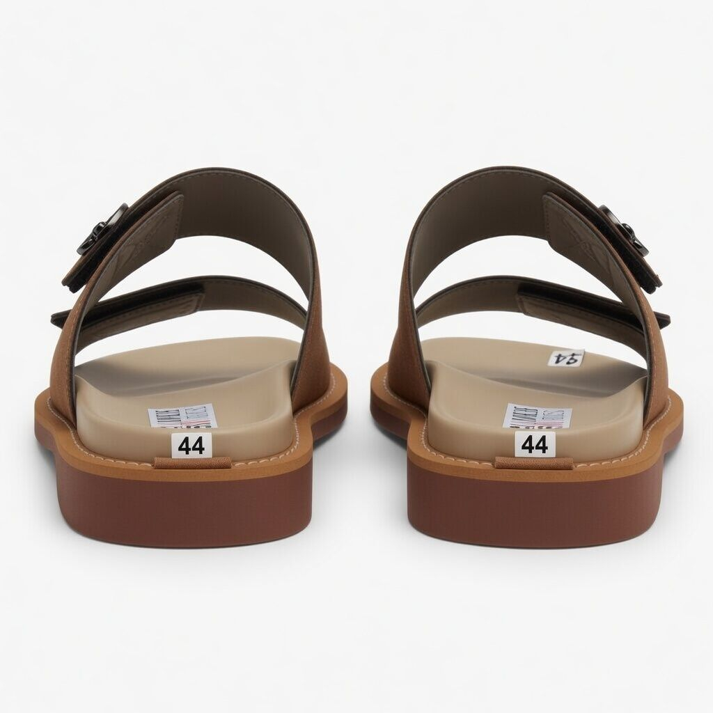 Artisanal Caramel Heritage Dual Buckle Sandals