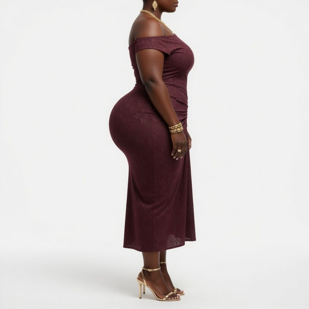 Womens OffShoulder Ruched Dress Brown
