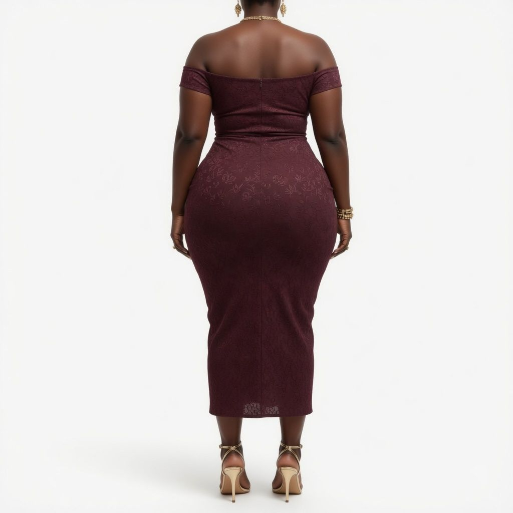 Womens OffShoulder Ruched Dress Brown