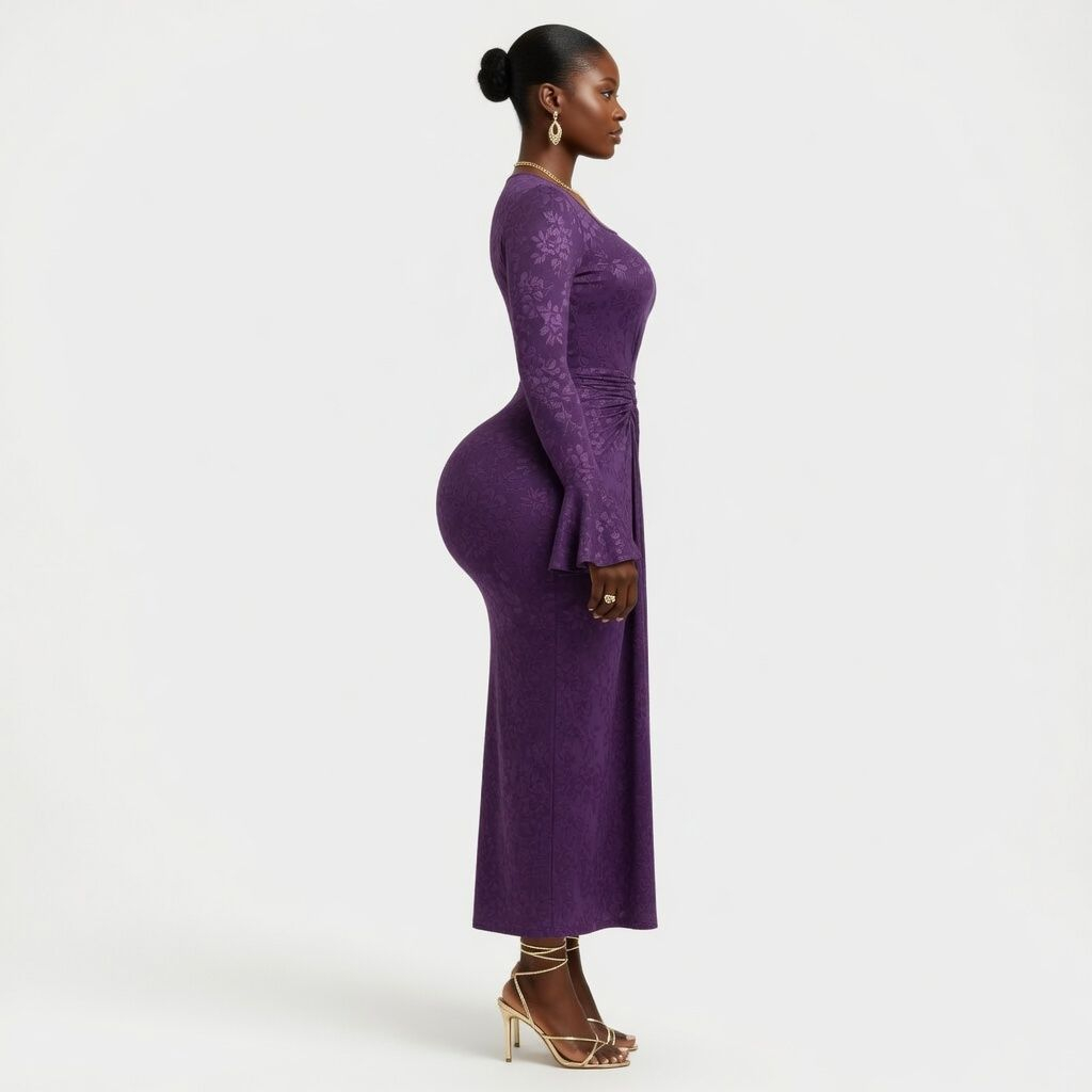 Floral Patterned Long Sleeve Dresses for Women
