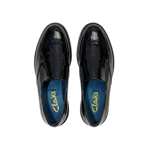 Classic Black Patent Leather Slip On Dress Shoes