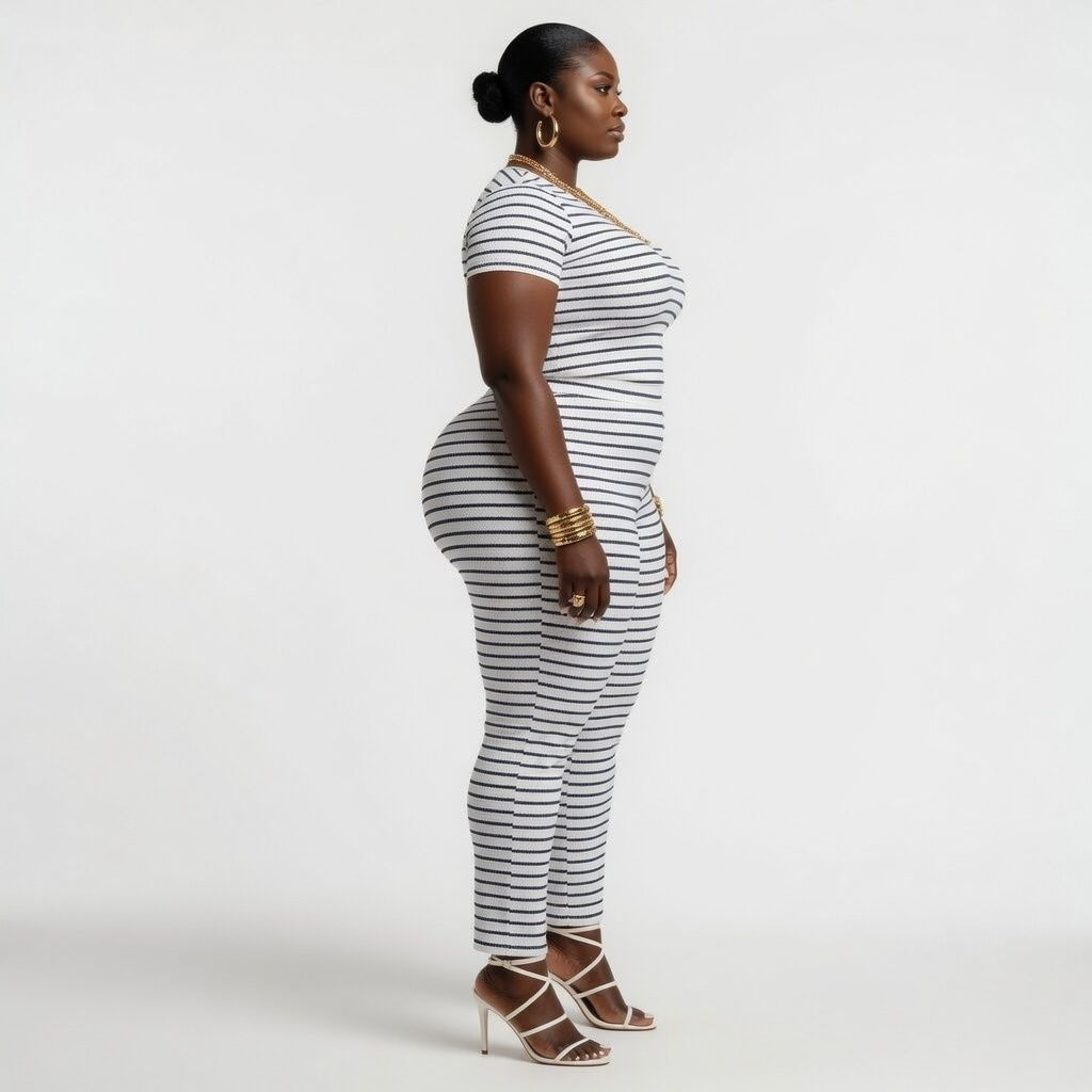 Striped Womens Activewear Set