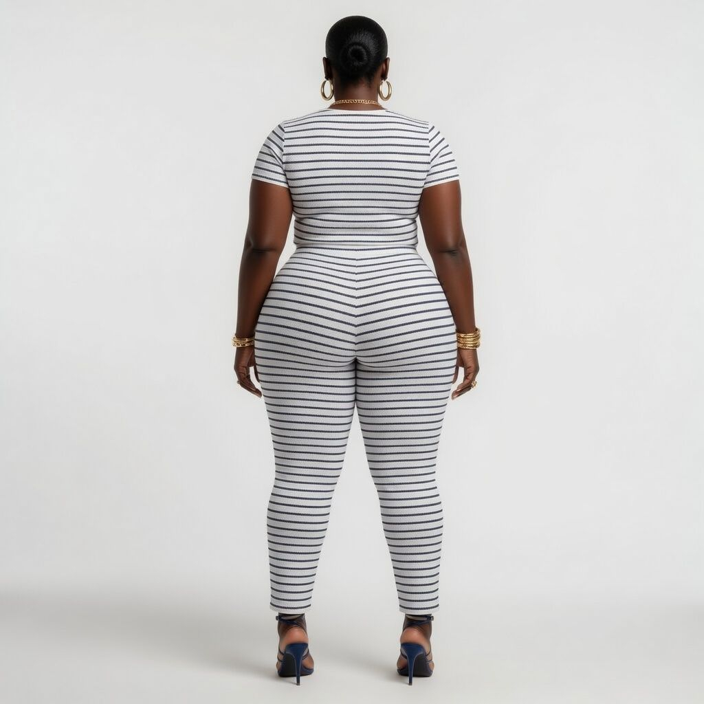 Striped Womens Activewear Set