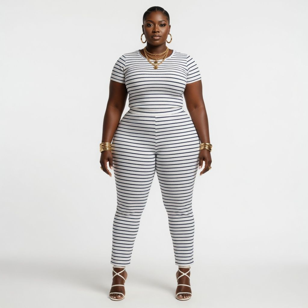 Striped Womens Activewear Set