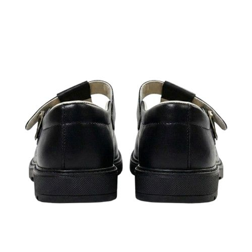 Mens Black Monk Strap Shoe