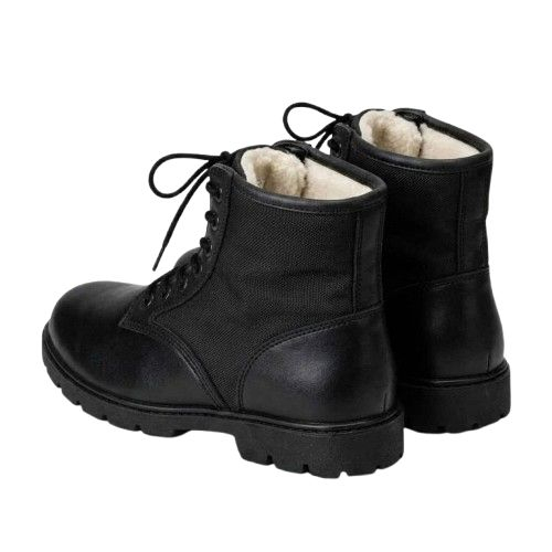 Black High Top Laced Up Tactical Boots
