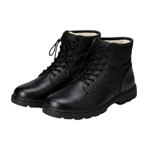 Black High Top Laced Up Tactical Boots
