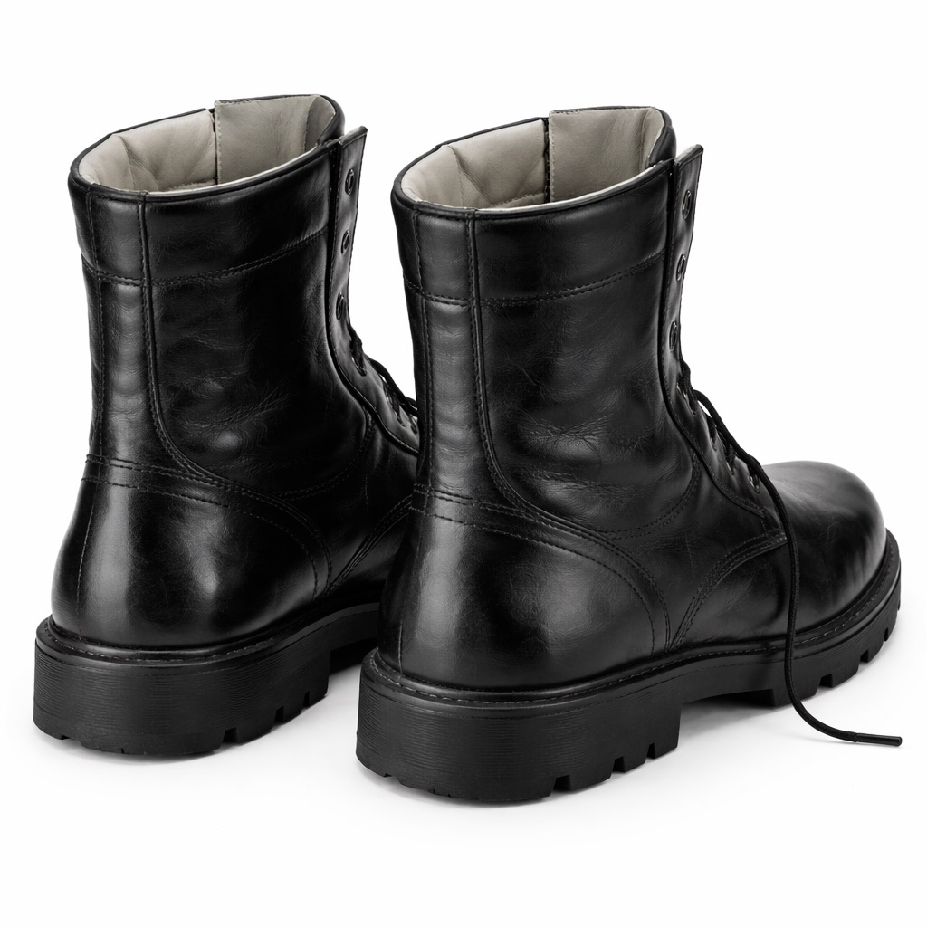 Mens Classic Leather Lace Up Combat Boots