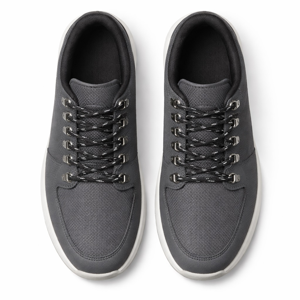 Mens Textured Lace Up Casual Sneakers