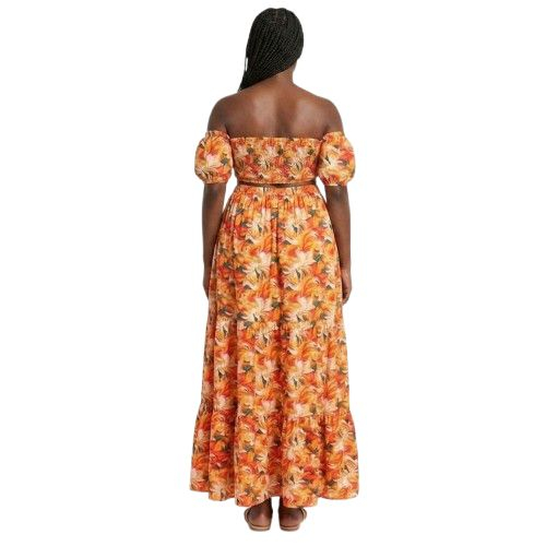 Floral Smocked Off the Shoulder Two Piece Set