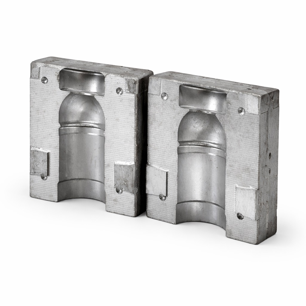 Aluminum Bottle Mold Casting Tool       Dual Cavity Industrial Form