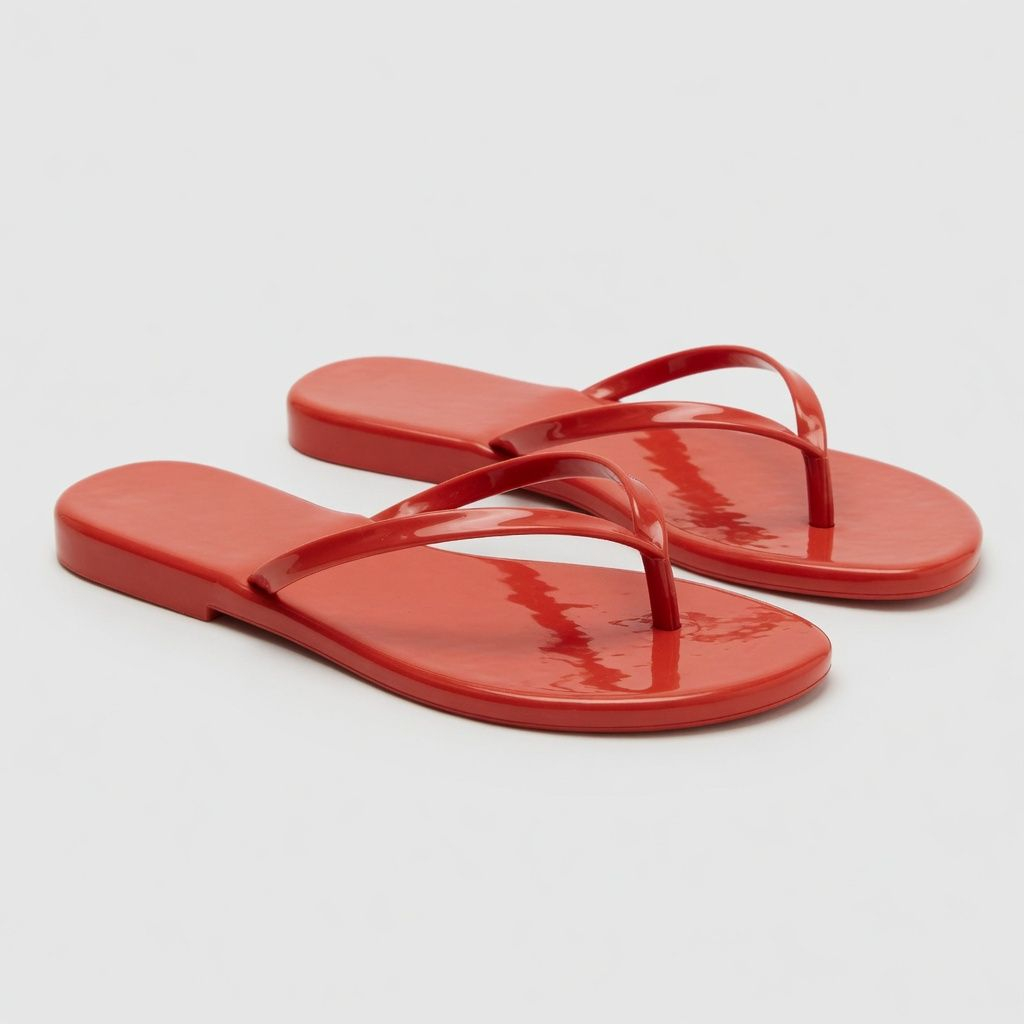Bright Orange Flip Flop Sandal for Casual Wear