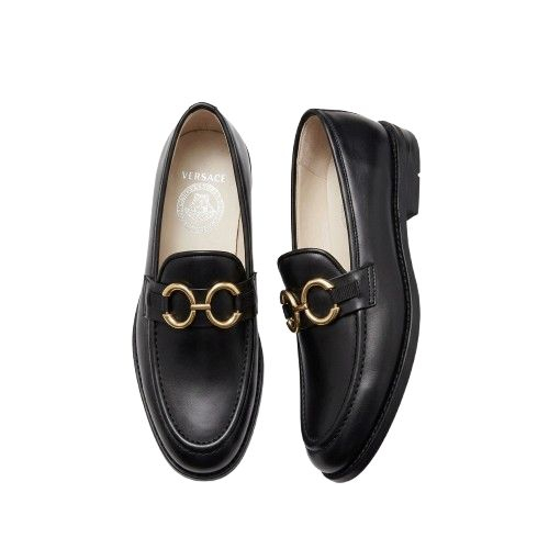 Classic Black Leather Horsebit Loafers