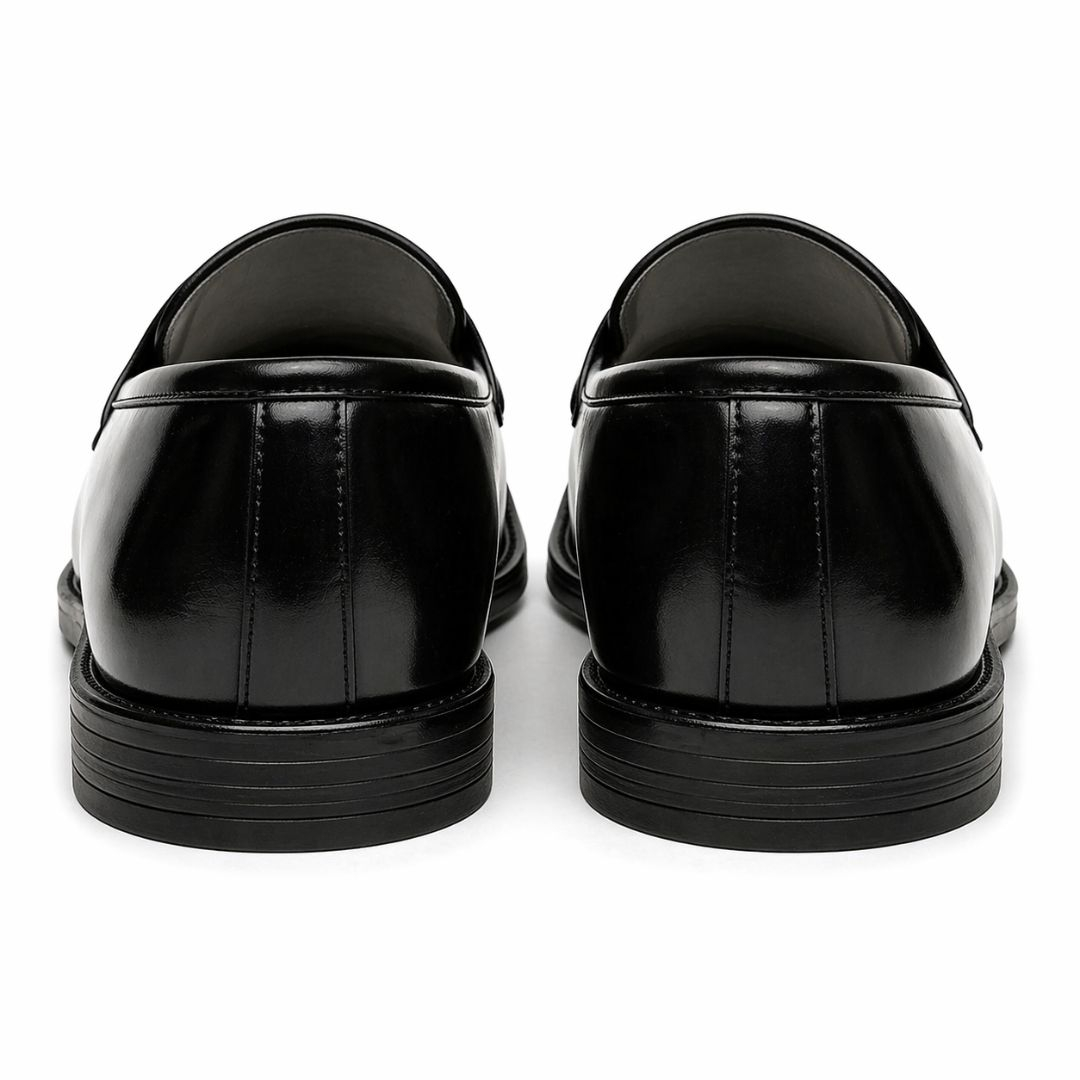 D&G Collection Black Loafer with Crocodile Pattern Vamp