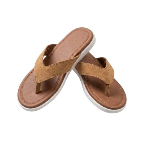 Mens Two Tone Suede Thong Sandals